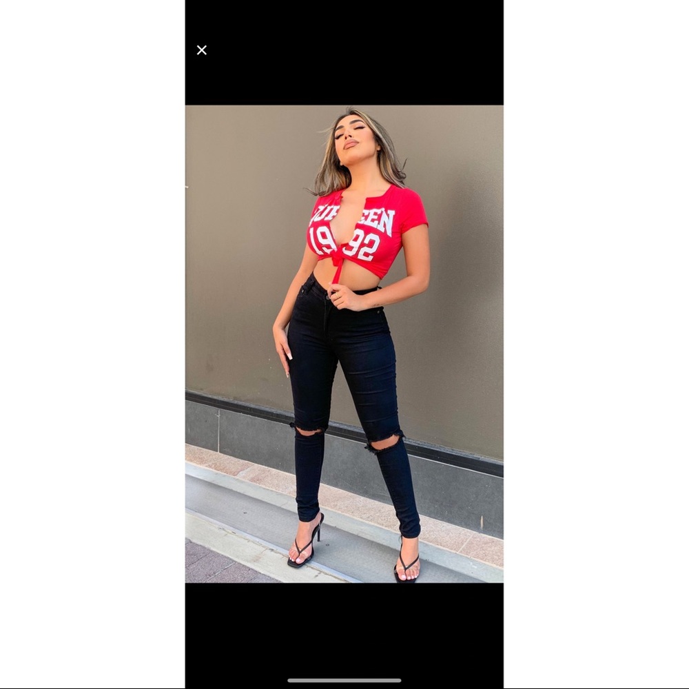 Fashion nova distracted high rise jeans